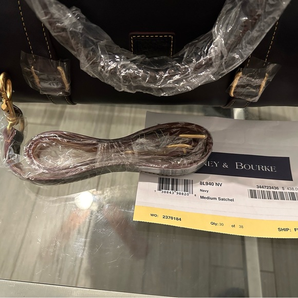 Dooney & Bourke Large Florentine Satchel Navy - Picture 8 of 9